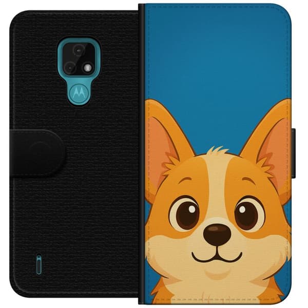 Motorola Moto E7 Plånboksfodral Hello Corgi