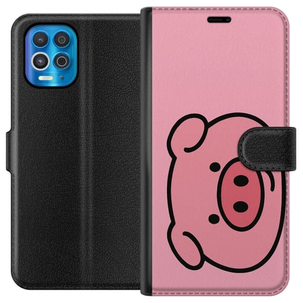Motorola Edge S Tegnebogsetui Kawaii Piggy