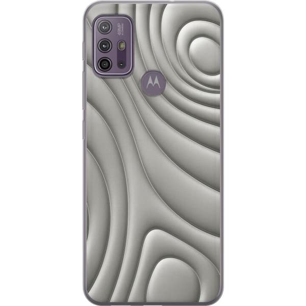 Motorola Moto G10 Genomskinligt Skal Silver Waves