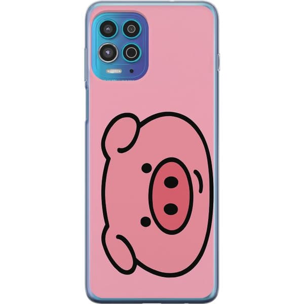 Motorola Moto G100 Genomskinligt Skal Kawaii Piggy