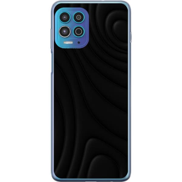 Motorola Moto G100 Genomskinligt Skal Black Waves