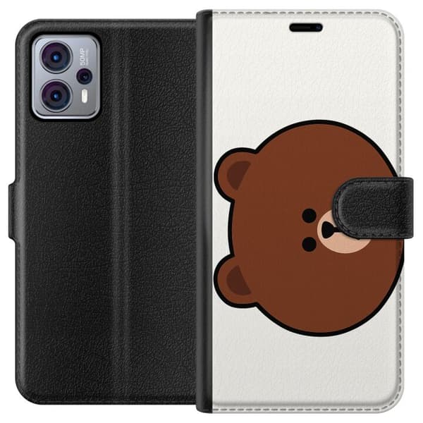 Motorola Moto G23 Plånboksfodral line friends brown