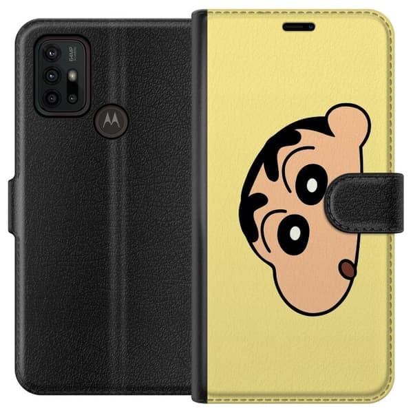 Motorola Moto G30 Tegnebogsetui Peeking Shinchan