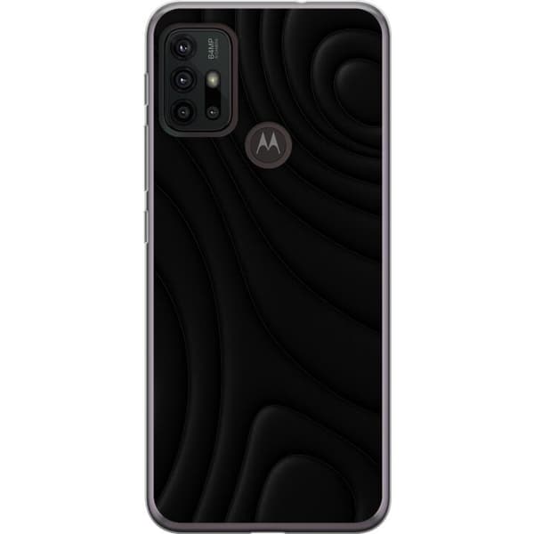 Motorola Moto G30 Gjennomsiktig deksel Svarte Bølger