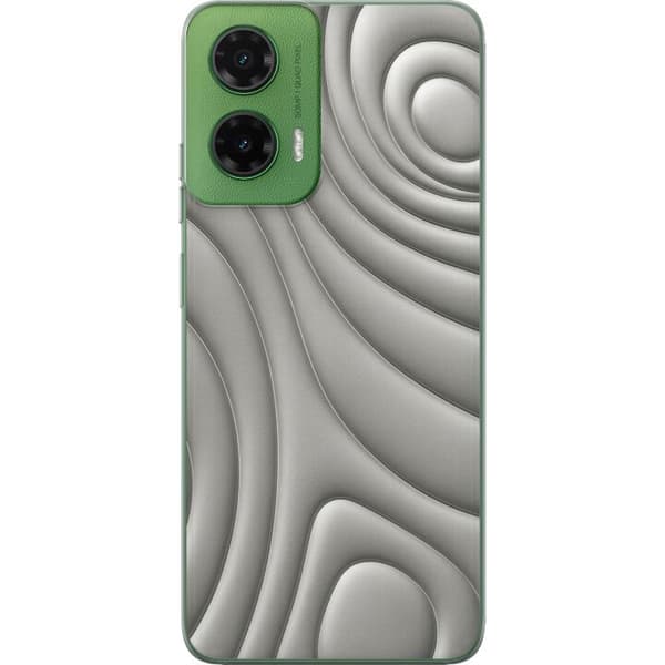 Motorola Moto G35 Genomskinligt Skal Silver Waves