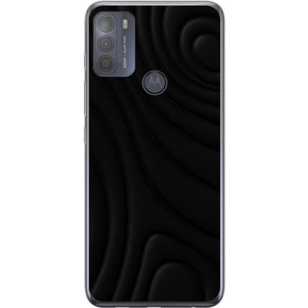 Motorola Moto G50 Genomskinligt Skal Black Waves