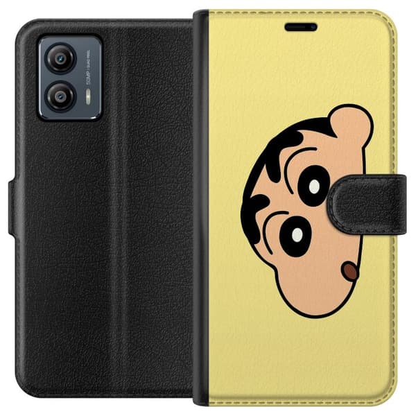 Motorola Moto G53 Lompakkokotelo Peeking Shinchan
