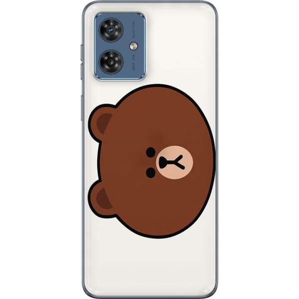Motorola Moto G54 Genomskinligt Skal line friends brown