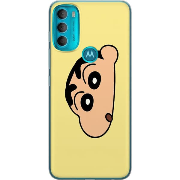 Motorola Moto G71 5G Läpinäkyvä kuori Peeking Shinchan
