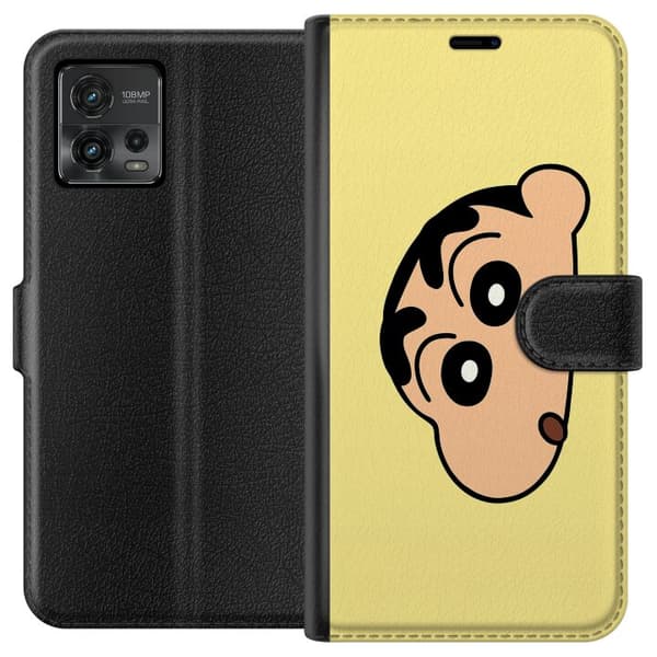 Motorola Moto G72 Lompakkokotelo Peeking Shinchan