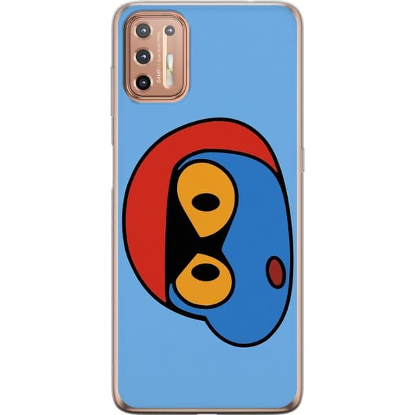Motorola Moto G9 Plus Genomskinligt Skal Bold Bot Head