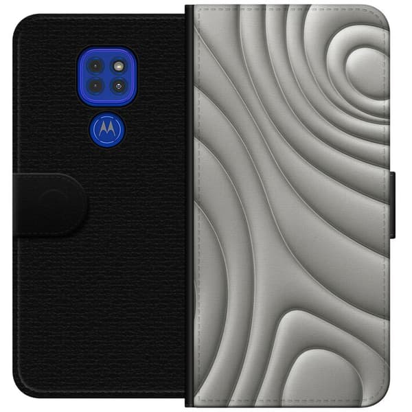 Motorola Moto G9 Play Lompakkokotelo Hopea-aallot