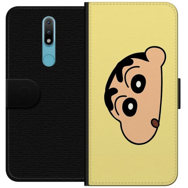 Nokia 2.4 Tegnebogsetui Peeking Shinchan