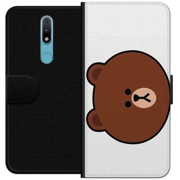 Nokia 2.4 Lommeboketui line friends brown