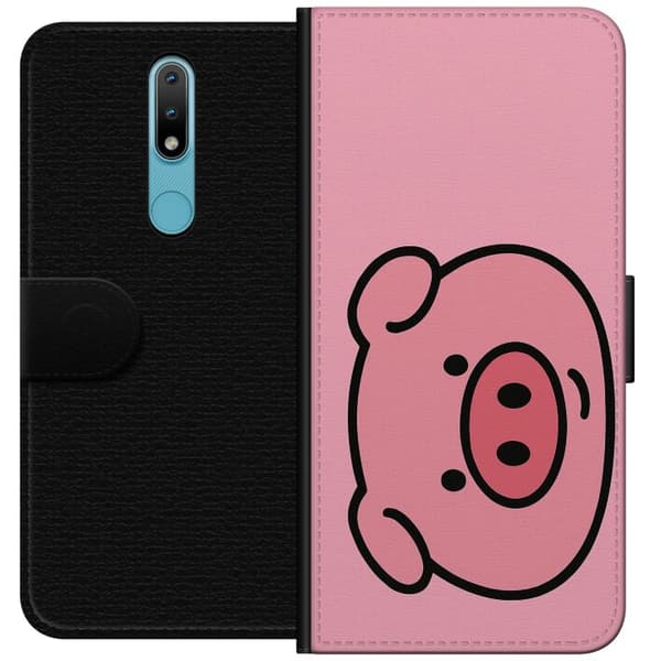 Nokia 2.4 Lommeboketui Kawaii Piggy