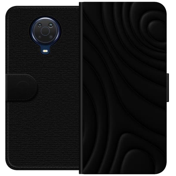Nokia G20 Lommeboketui Svarte Bølger