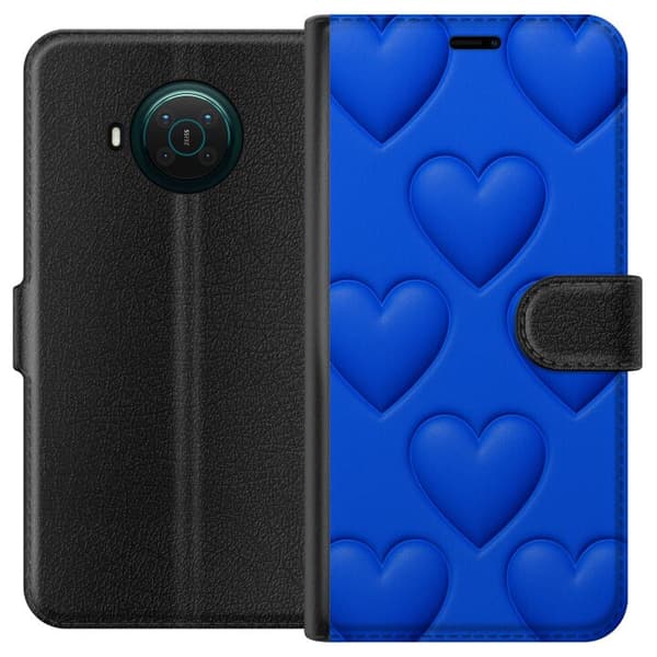 Nokia X10 Plånboksfodral Blue Hearts