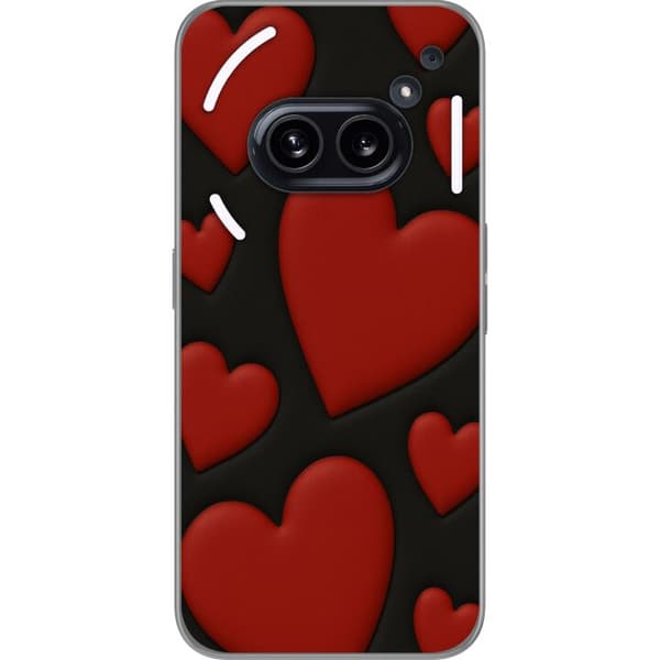 Nothing Phone (2a) Plus Genomskinligt Skal Red Velvet Hearts