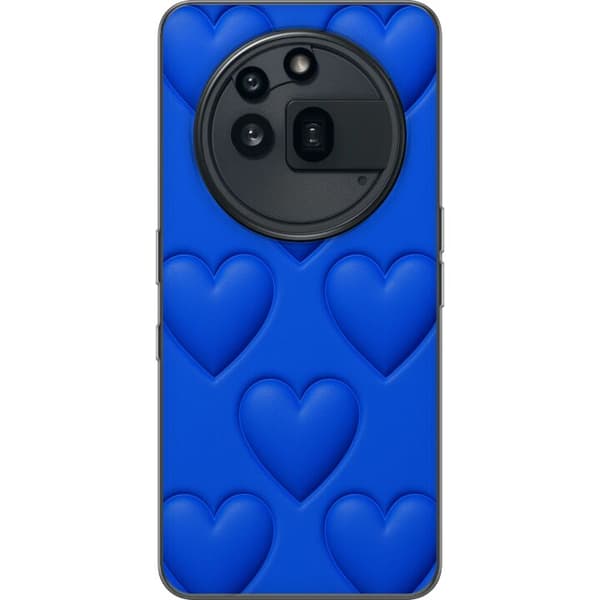 Nothing Phone (3a) Pro Läpinäkyvä kuori Siniset Sydämet