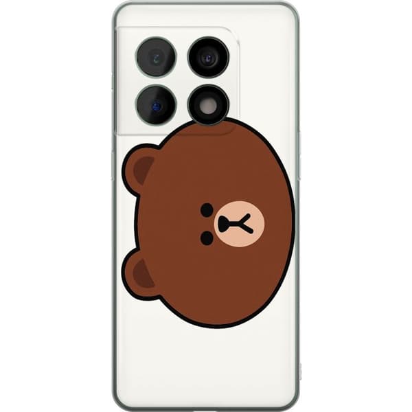 OnePlus 10 Pro Läpinäkyvä kuori line friends brown