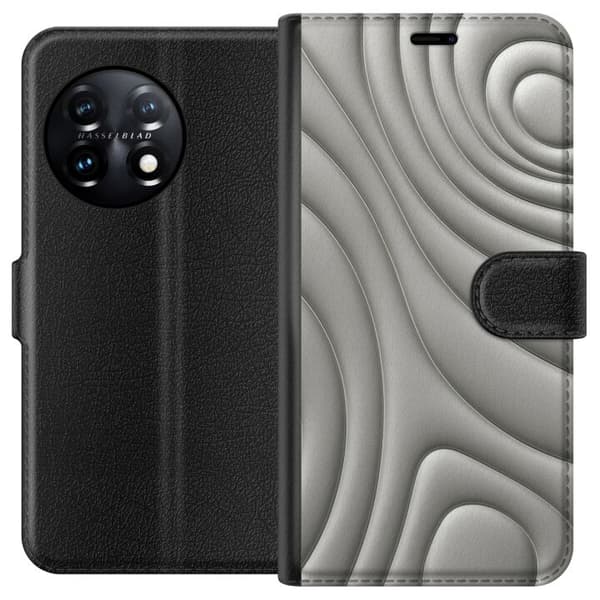 OnePlus 11 Tegnebogsetui Sølvbølger
