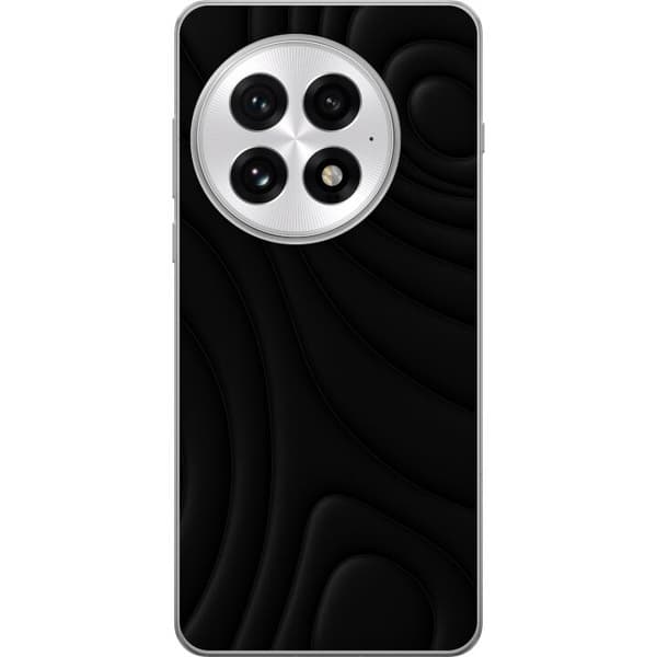 OnePlus 13 Gennemsigtig cover Sorte Bølger