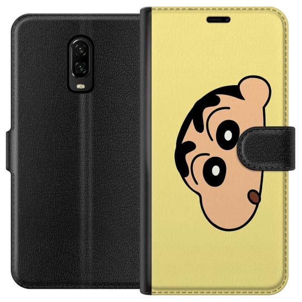 OnePlus 6T Lompakkokotelo Peeking Shinchan