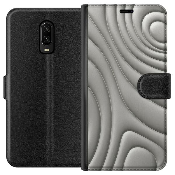 OnePlus 6T Plånboksfodral Silver Waves