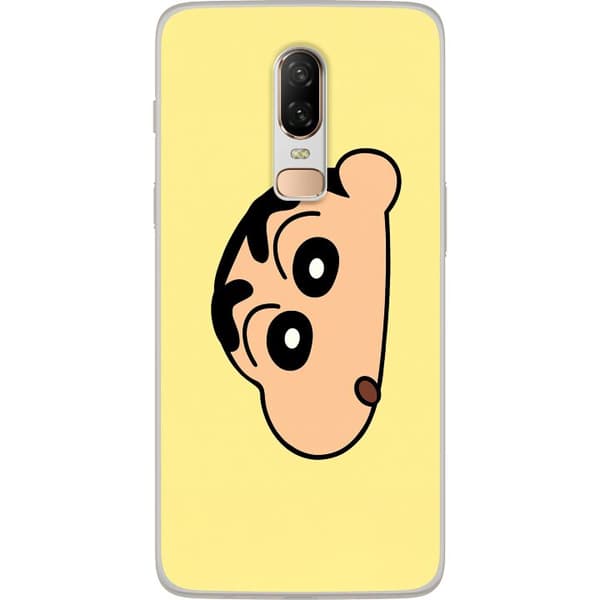 OnePlus 6 Läpinäkyvä kuori Peeking Shinchan