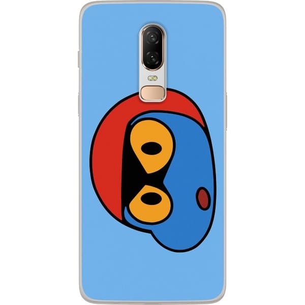OnePlus 6 Gennemsigtig cover Bold Bot Head