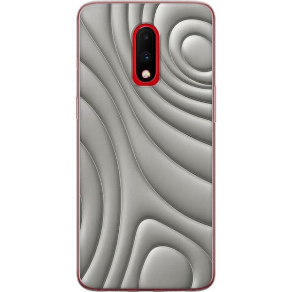 OnePlus 7 Genomskinligt Skal Silver Waves