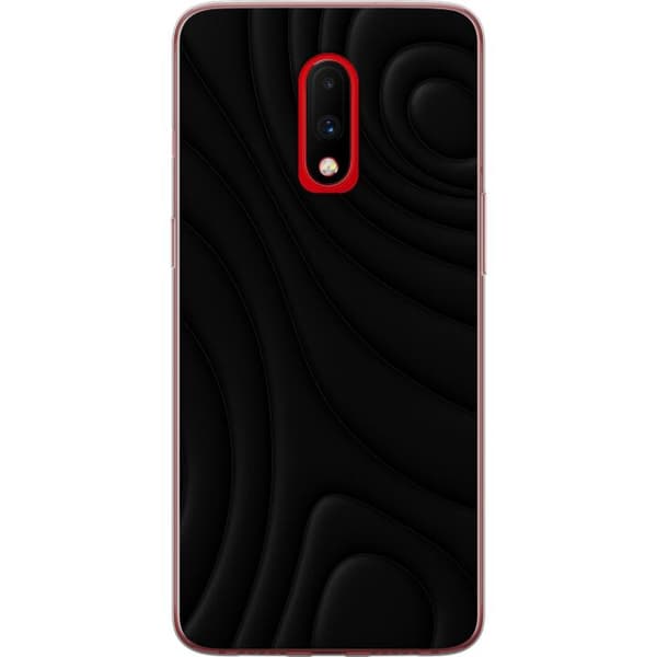 OnePlus 7 Gennemsigtig cover Sorte Bølger
