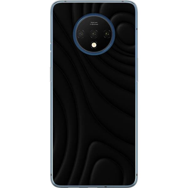 OnePlus 7T Gennemsigtig cover Sorte Bølger