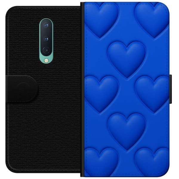 OnePlus 8 Tegnebogsetui Blå Hjerter