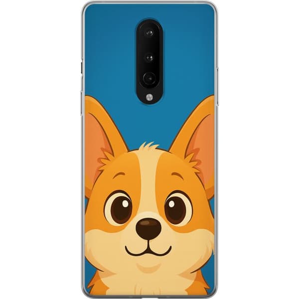 OnePlus 8 Gennemsigtig cover Hello Corgi