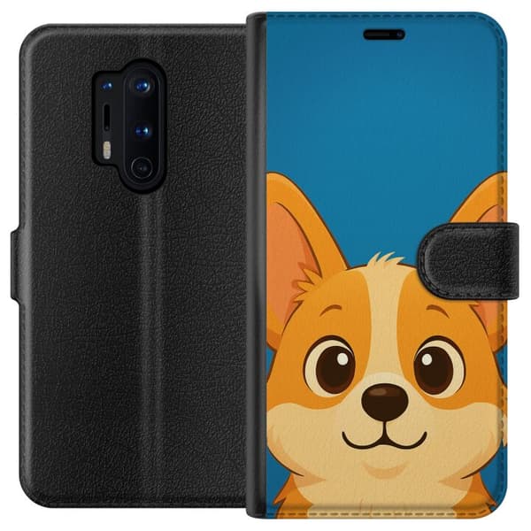OnePlus 8 Pro Lompakkokotelo Hello Corgi