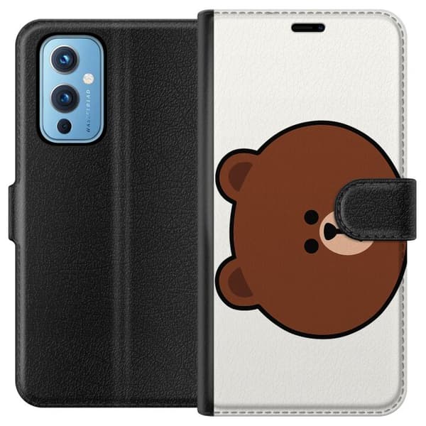 OnePlus 9 Plånboksfodral line friends brown