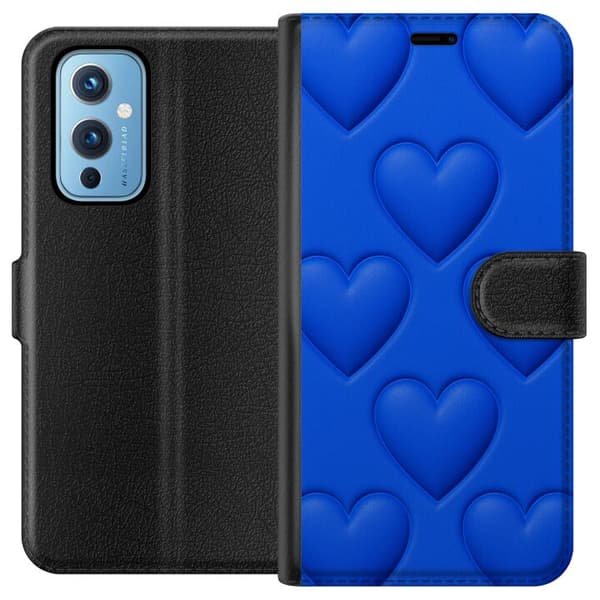 OnePlus 9 Plånboksfodral Blue Hearts