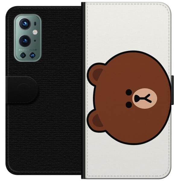 OnePlus 9 Pro Tegnebogsetui line friends brown
