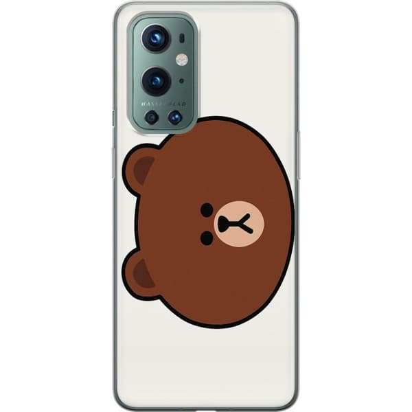 OnePlus 9 Pro Gennemsigtig cover line friends brown