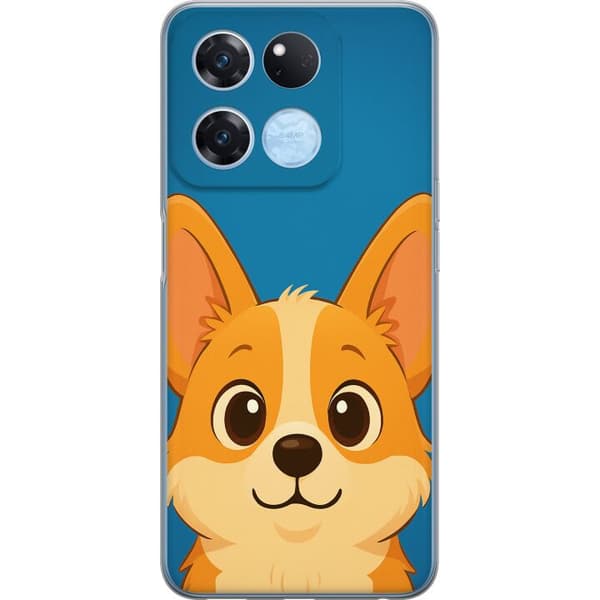 OnePlus Ace Racing Läpinäkyvä kuori Hello Corgi