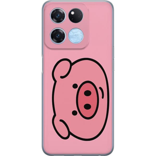 OnePlus Ace Racing Läpinäkyvä kuori Kawaii Piggy