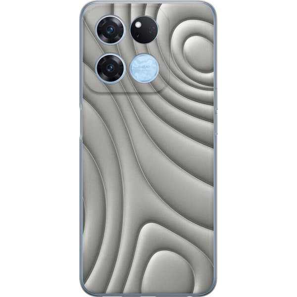 OnePlus Ace Racing Gennemsigtig cover Sølvbølger