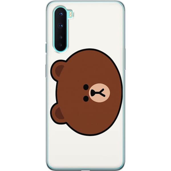 OnePlus Nord Genomskinligt Skal line friends brown