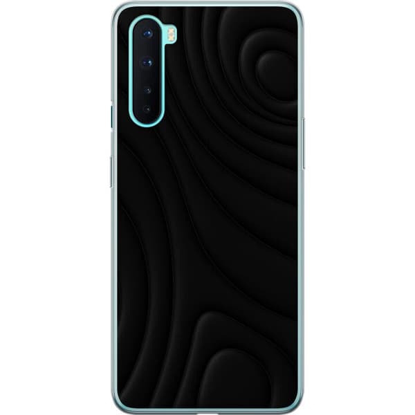 OnePlus Nord Gennemsigtig cover Sorte Bølger
