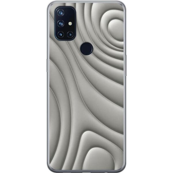 OnePlus Nord N10 5G Gennemsigtig cover Sølvbølger