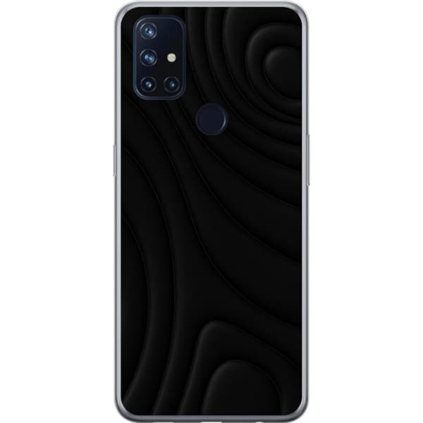 OnePlus Nord N10 5G Gennemsigtig cover Sorte Bølger