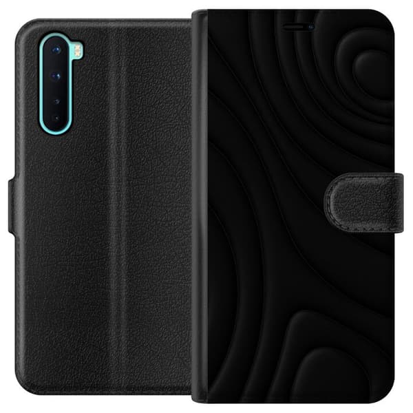 OnePlus Nord Lommeboketui Svarte Bølger