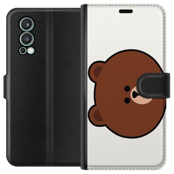 OnePlus Nord 2 5G Lommeboketui line friends brown