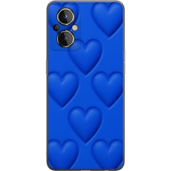 OnePlus Nord N20 5G Gennemsigtig cover Blå Hjerter